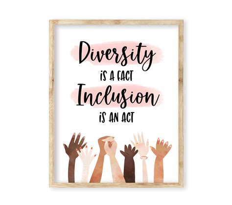 Equality Classroom Printable Poster Diversity is a Fact - Etsy Canada