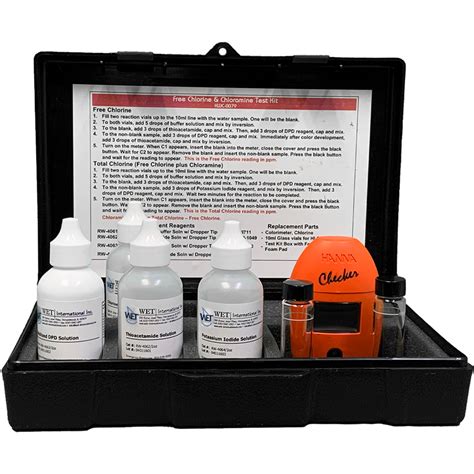 Chloramine Test Kit with Electronic Meter, in plastic case (WC) - WET INTERNATIONAL, INC.