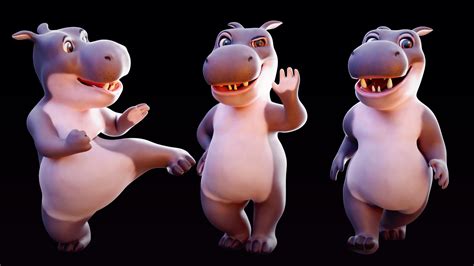 Hippo - rigged cartoon character for blender - Finished Projects - Blender Artists Community