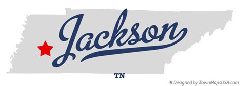 Map of Jackson, TN, Tennessee