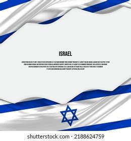 Israel Flag Design Waving Israeli Flag Stock Vector (Royalty Free ...