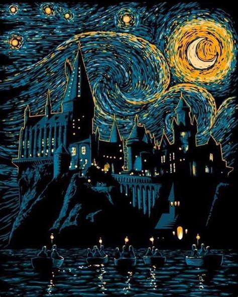 Harry Potter Wallpaper Harry Potter Hogwarts During Starry Night Hd ...