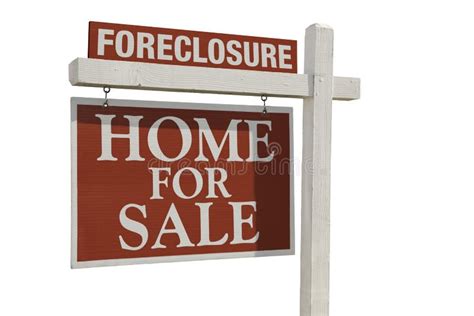 Foreclosure Home for Sale Sign in Front of House Stock Photo - Image of foreclose, recovery ...