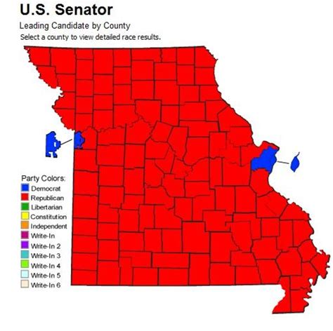 Voting Maps Show Political Divide in Missouri; St. Louis and Kansas ...