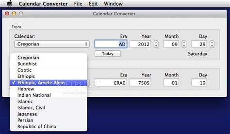 Calendar Converter (Mac) - Download