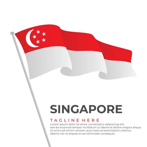 Template vector Singapore flag modern design 21898892 Vector Art at ...