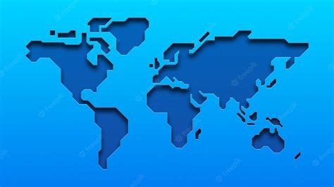 Premium Vector | Blue world map