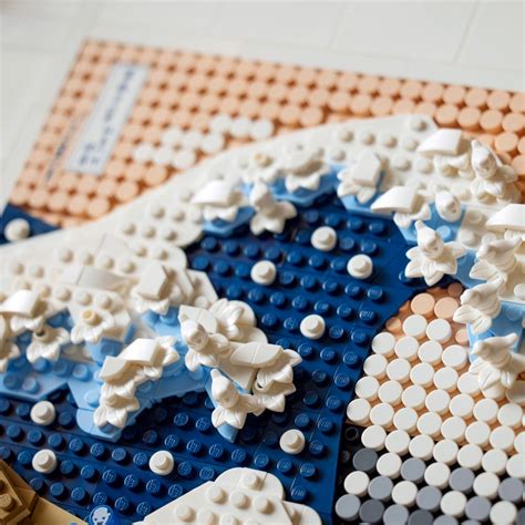 The LEGO Art Hokusai-The Great Wave - Hammacher Schlemmer