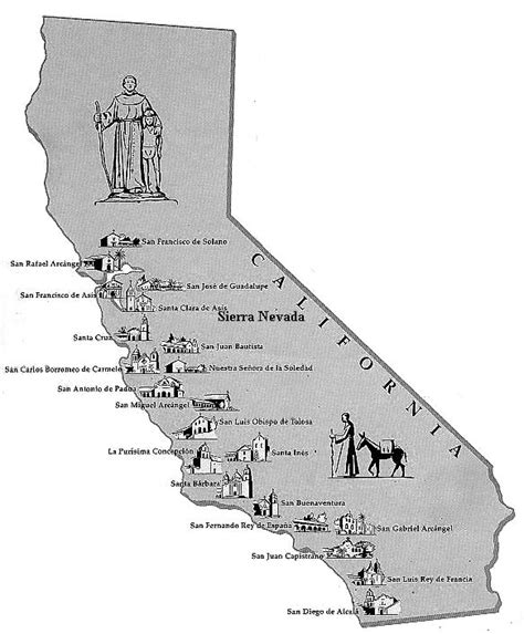 CA Historic El Camino Real Map The Cat's Meow Village ...