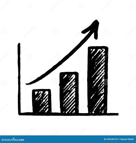 Vector Illustration of the Economy Graph in a Hand-drawn Style. Stock ...