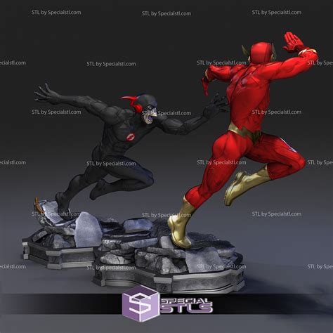 Superhuman Speed The Black Flash and Flash 3D Printing Model STL Files | SpecialSTL