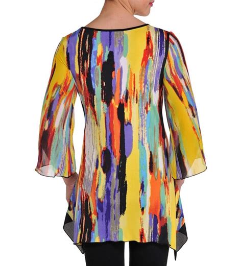 Nygard Women's Plus Size Slims 3/4 Bell Sleeve Tunic - Multiswirl ...