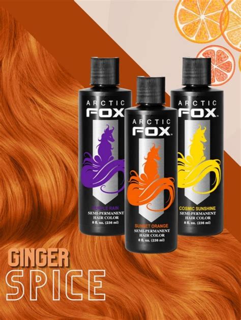 GINGER SPICE MIX 🦊 | ARCTIC FOX COSMIC SUNSHINE + PURPLE RAIN + SUNSET ORANGE in 2021 | Arctic ...