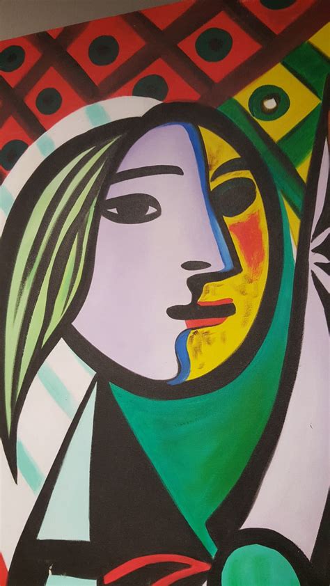 Pablo Picasso Surrealism by Ray MARTINEZ Artist 1946 Canvas girl Before A Mirror muchacha Joven ...