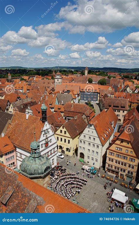 Cityscape from Rothenburg Town Hall Tower Editorial Photo - Image of ...