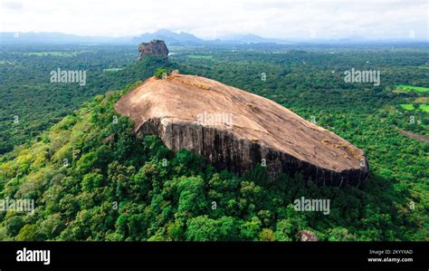 Aerial View of Sri Lanka's Famous Sigiriya Rock and Pidurangala Stock ...