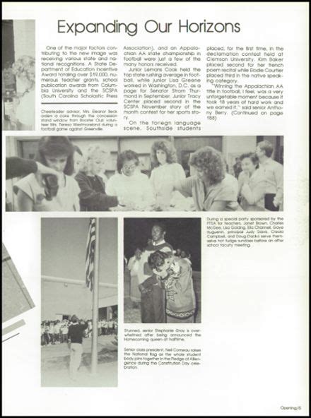 Explore 1988 Southside High School Yearbook, Greenville SC - Classmates