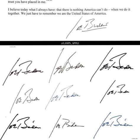 Joe Biden's signature seems off on his not running in 2024 letter