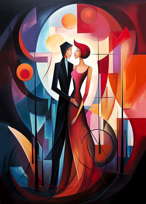 Wall Art Print | Abstract oil painting, couple in love, Art Prints & Posters | Abposters.com