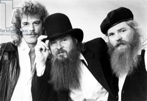 ZZ Top, (L-R), Frank Beard, Billy Gibbons, Dusty Hill, circa late 1970s. by