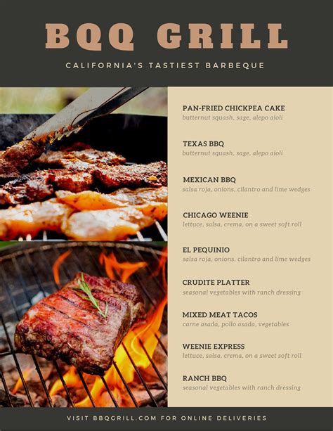 Free printable and customizable BBQ menu templates | Canva