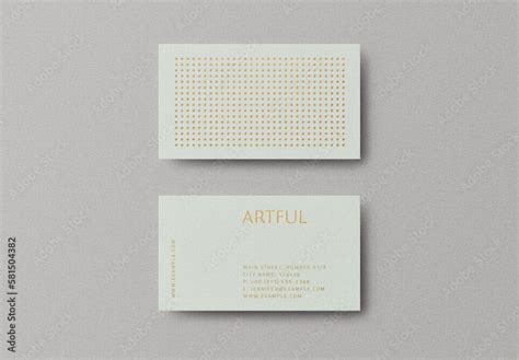 Modern Gold Foil Business Card Logo Effect Mockup Template Stock ...