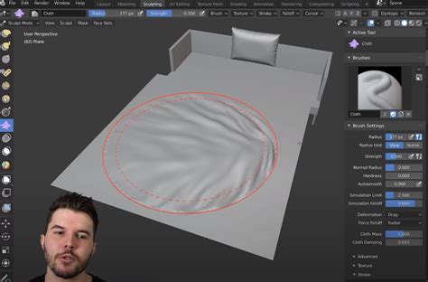 Cloth simulation and cloth brushes in Blender - 3DArt