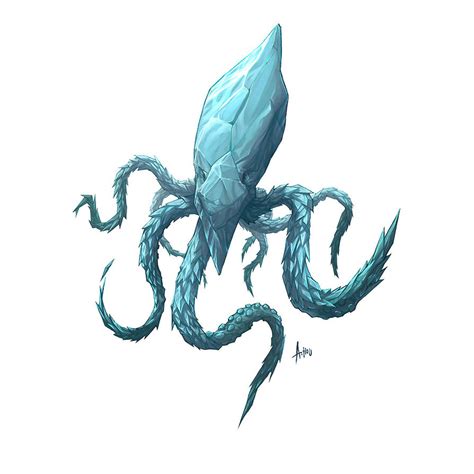 Ice Element Giant Squid by nJoo on DeviantArt