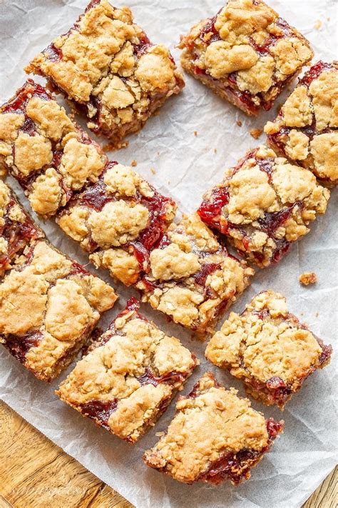 Peanut Butter and Jelly Bars - Saving Room for Dessert