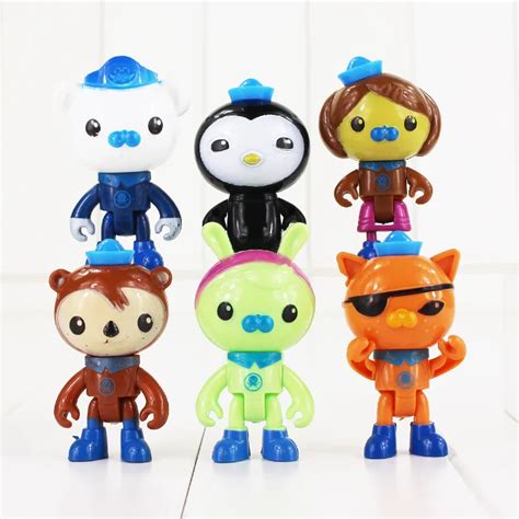 6Pcs/Set 6~7cm Octonauts figure toy peso captain Barnacles kwazii shellington Dashi Tweak ...