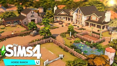 BIG FAMILY RANCH & FARM || Horse ranch pack || The Sims 4 Speed Build ...