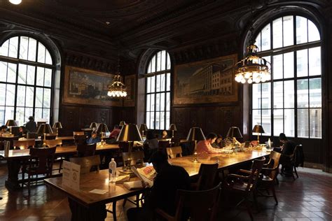 NEW YORK, USA - MAY 4 2019 - Interior of Public Library on 5th avenue ...