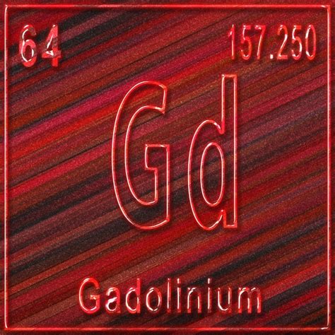 Premium Photo | Gadolinium chemical element sign with atomic number and ...