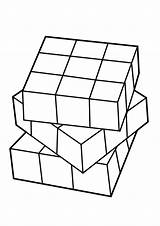 Coloring Pages  Rubiks cube coloring Easy Version sketch template