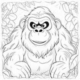 Gorilla Coloring Pages – Coloring Corner sketch template