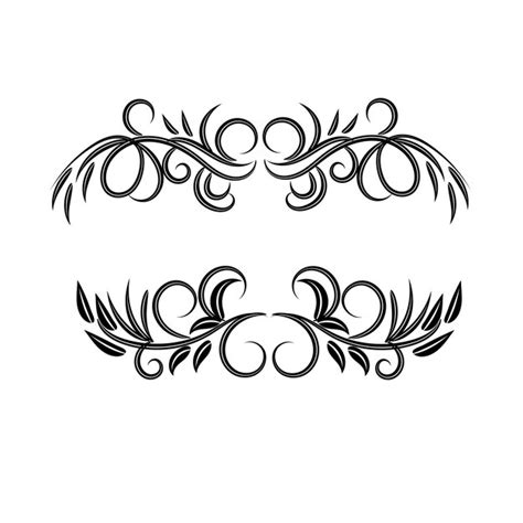 Premium Vector | Vector elegant decorative ornamental floral set