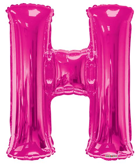 Buy 34" Pink Letter H balloons for only 2.35 USD by Convergram - Balloons Online