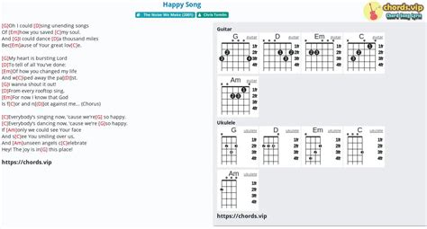 Chord: Happy Song - tab, song lyric, sheet, guitar, ukulele | chords.vip