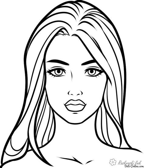 Girl Face Coloring Pages Printable