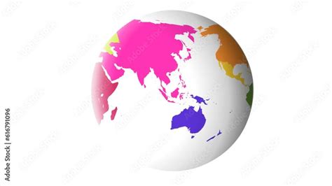 animated spinning globe, turning sphere, continent, background and 3d ...