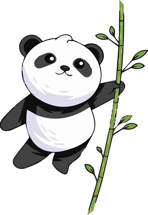 Panda Holding a Bamboo Tree 44515808 Vector Art at Vecteezy