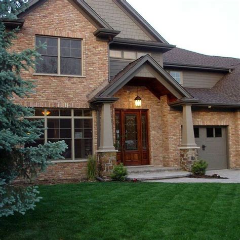 45 Stylish Exterior Paint Colors Brown Brick Ideas To Try Today | Brick ...