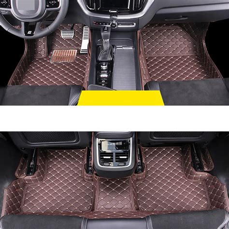 Lsrtw2017 Leather Car Floor Mats for Volvo V60 2018 2019 2020 2021 Auto Foot Rug Carpet ...