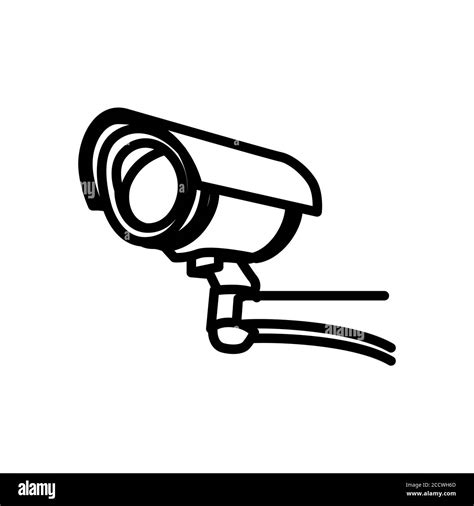 cctv camera security symbol line icon, Vector Illustration Stock Vector Image & Art - Alamy