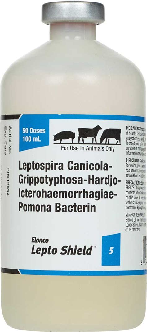 Lepto Shield 5 Cattle & Swine Vaccine 50 ds - Item # 36694