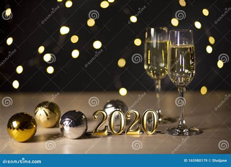 New Year 2020 Celebration with Champagne Stock Image - Image of ...