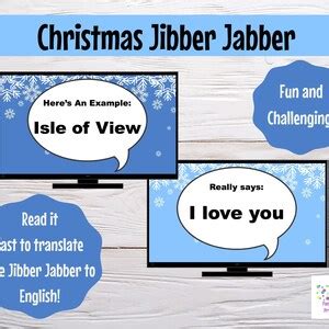 Virtual Game Jibber Jabber Christmas Game Sound Out the Words to Reveal ...