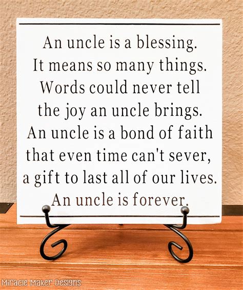 An Uncle Is A Blessing Canvas Sign Uncle Definition Uncle | Etsy in 2021 | Uncle quotes ...