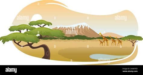 African savannah landscape vector cartoon Stock Vector Image & Art - Alamy