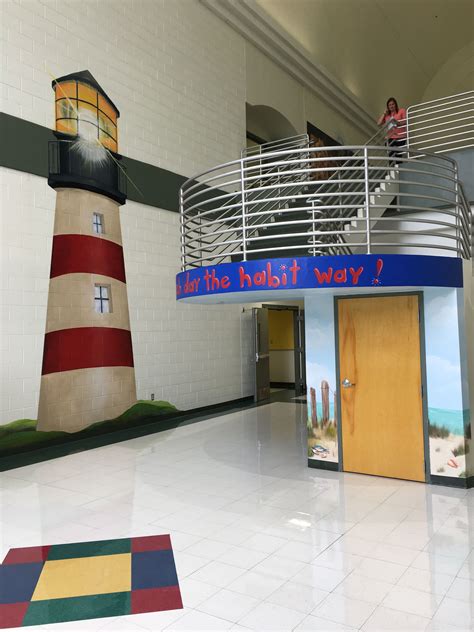 🌟Lighthouse Mural | School murals, Beach mural, Mural